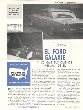 Informe de los dueños: Ford Galaxie - Junio 1963