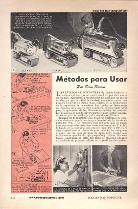 Métodos para Usar Lijadoras Portátiles de Banda - Abril 1951