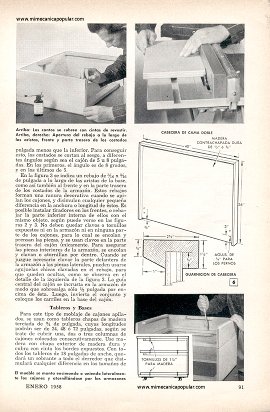 Mobiliario para Dormitorio - Enero 1958
