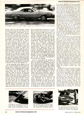 Paul Goldsmith prueba el Dodge Challerger - Marzo 1970