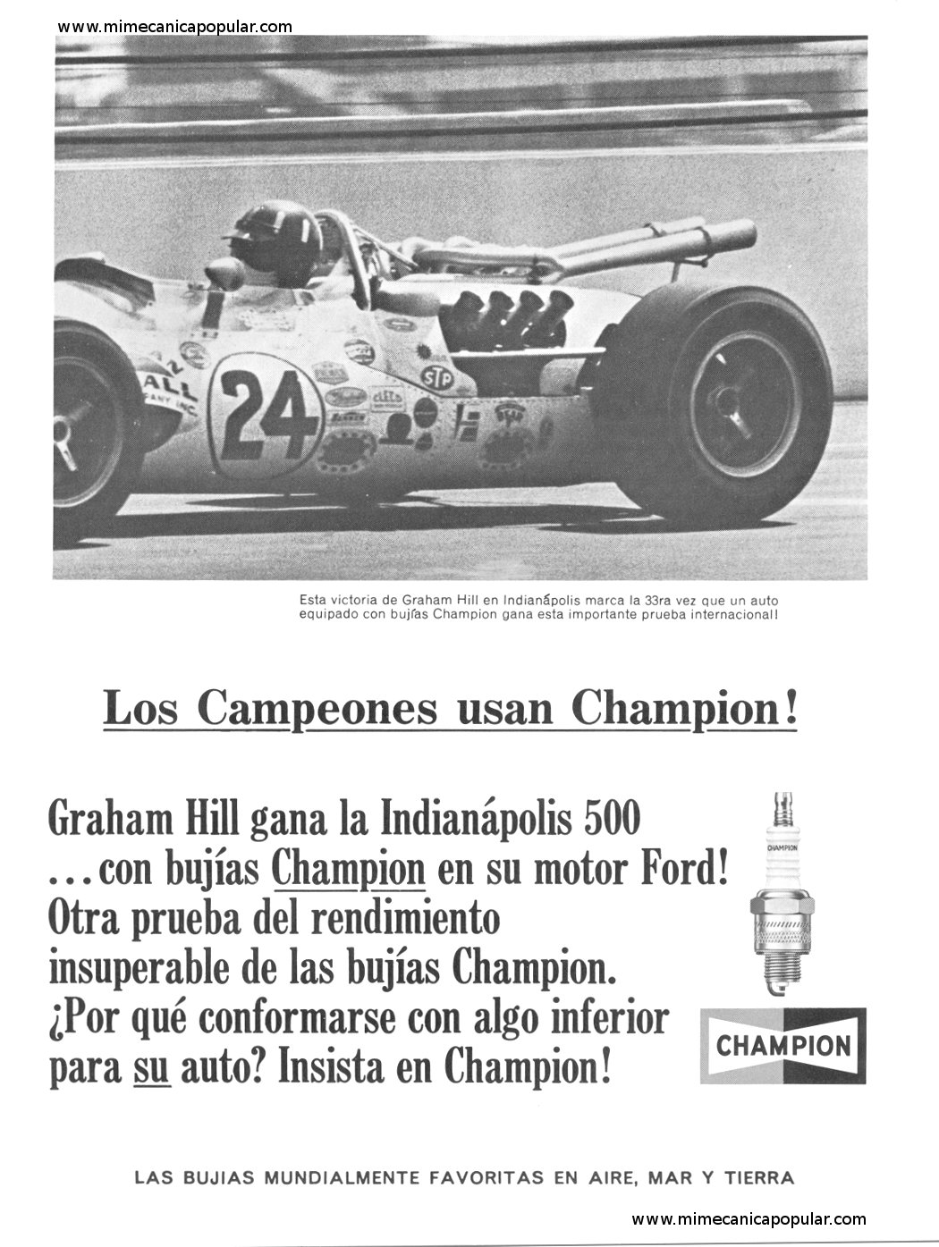 Publicidad - Bujías Champion - Noviembre 1966