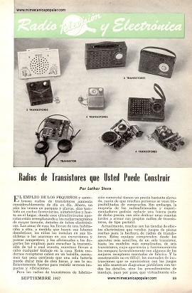 Radios de Transistores que Usted Puede Construir - Septiembre 1957