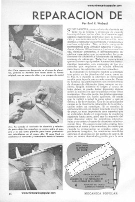 Reparación de Botes de Aluminio - Agosto 1960