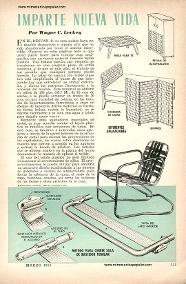 El Tejido Plástico Les Imparte Nueva Vida - Marzo 1953