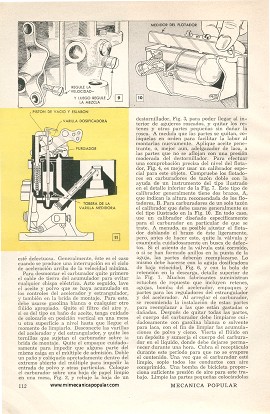 Arreglos del Carburador - Septiembre 1951