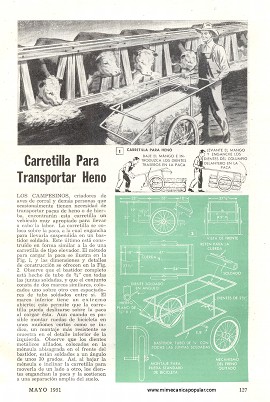 Carretilla Para Transportar Heno - Mayo 1951