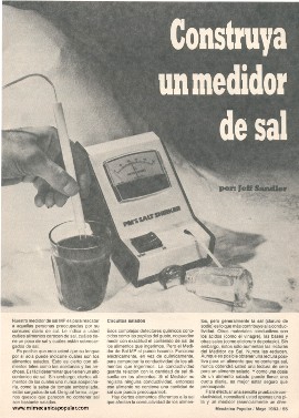 Construya un medidor de sal - Mayo 1983