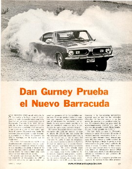 Dan Gurney Prueba el Nuevo Barracuda - Abril 1967
