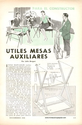 Útiles Mesas Auxiliares - Diciembre 1958
