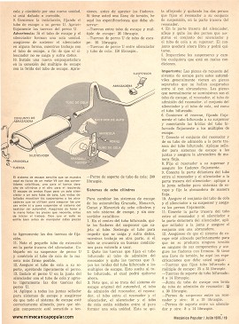 Arreglando el sistema de escape del automóvil - Julio 1976