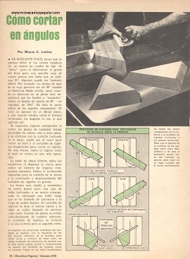 Cómo cortar en ángulos - Octubre 1976
