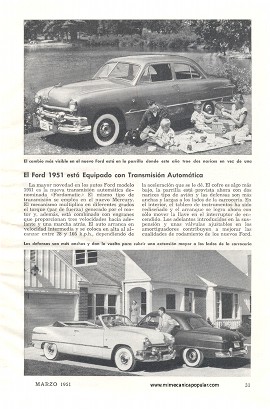 El Ford 1951 está equipado con transmisión automática - Marzo 1951