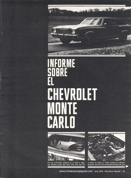 Informe de los dueños: Chevrolet Monte Carlo - Julio 1970