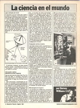 La ciencia en el mundo - Agosto 1981