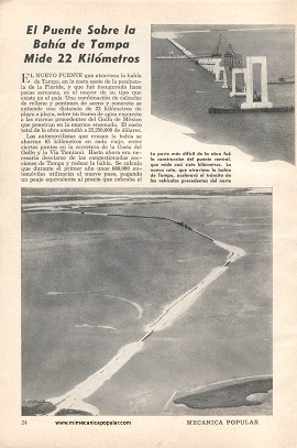 El puente de la bahía de Tampa mide 22 kilómetros - Octubre 1954