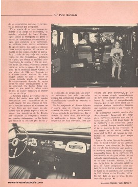 Difícil prueba para el Toyota Land Cruiser - Julio 1976