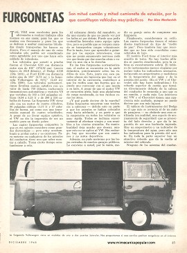 Comparación de las nuevas furgonetas - Diciembre 1968