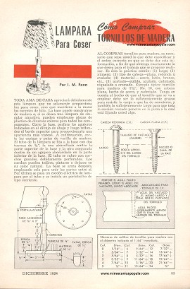 Lámpara Para Coser - Diciembre 1954