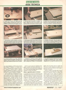 Mesa para la Rebajadora - Tupi - Router - Diciembre 1989