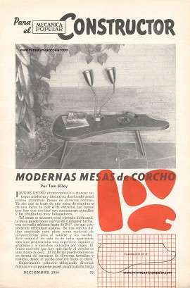Modernas Mesas de Corcho - Diciembre 1954