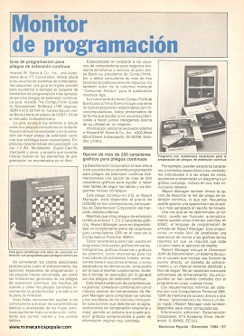 Monitor de programación - Diciembre 1984