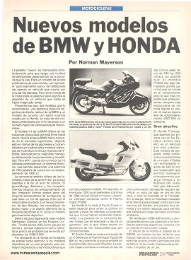 Motocicletas: Nuevos modelos de BMW y HONDA - Septiembre 1989
