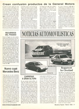 Noticias Automovilísticas - Febrero 1983
