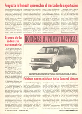 Noticias Automovilísticas - Septiembre 1984