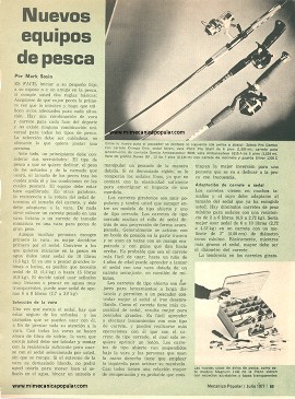 Para el pescador: Nuevos equipos de pesca - Julio 1977