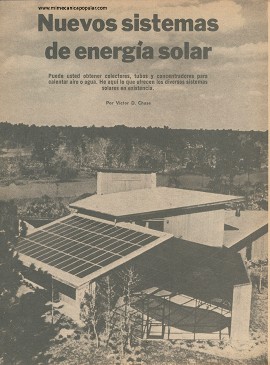 Nuevos sistemas de energía solar - Julio 1977
