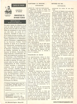 Ajustando la sincronización del encendido - Marzo 1977