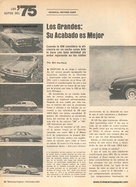 Los autos del 75: General Motors - Diciembre 1974