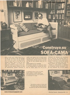Construya su Sofá-Cama - Noviembre 1977