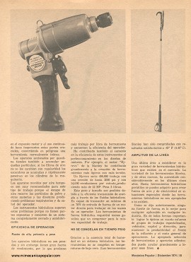 La energía hidráulica - Nueva alternativa en el campo de las herramientas - Diciembre 1974
