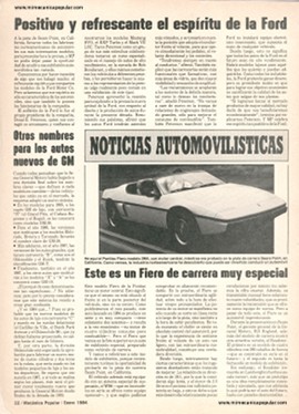 Noticias Automovilísticas - Enero 1984