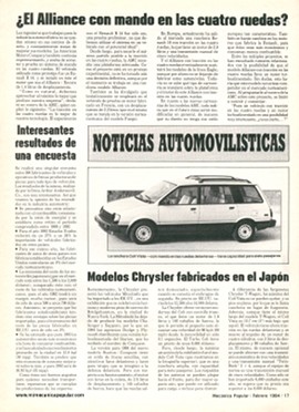 Noticias Automovilística - Febrero 1984