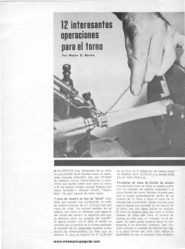 12 interesantes operaciones para el torno de metal - Noviembre 1970