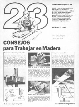 23 Consejos para Trabajar en Madera - Mayo 1976