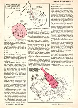Cómo cuidar las juntas de velocidad constante - Septiembre 1984