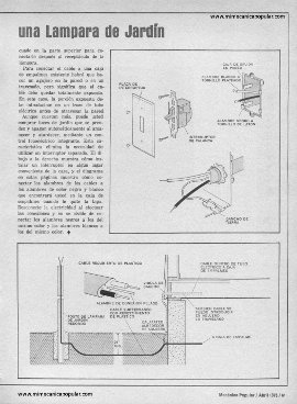 Cómo Instalar una Lámpara de Jardín - Abril 1975