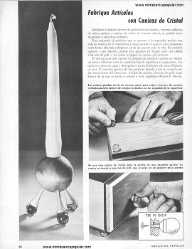 Fabrique Artículos con Canicas de Cristal - Marzo 1962