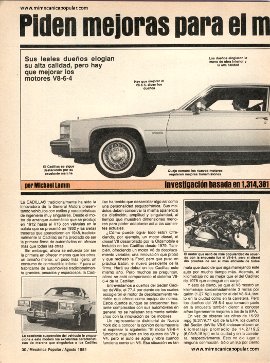 Informe de los dueños: Cadillac Deville 1981 - Agosto 1981