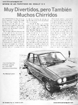 Informe de los dueños: Renault 12 de 1974 - Noviembre 1974