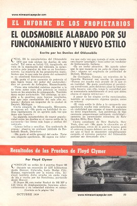 Informe de los propietarios: Oldsmobile 1954 - Octubre 1954