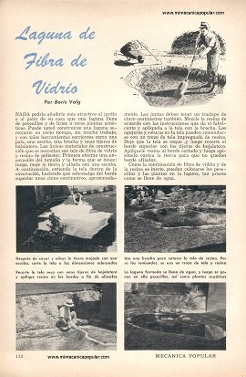 Laguna de Fibra de Vidrio - Septiembre 1956