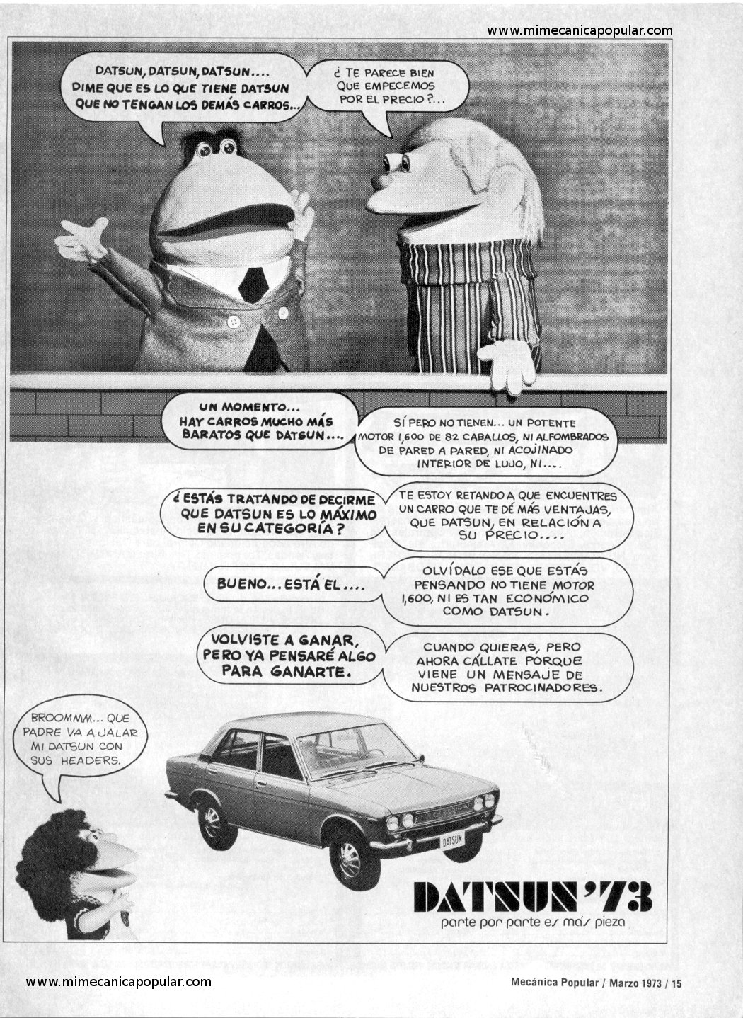 Publicidad - Datsun - Marzo 1973