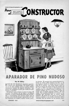 Aparador De Pino Nudoso - Enero 1957