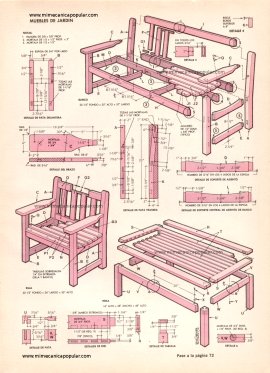 Construya estos muebles para el jardín - Junio 1985