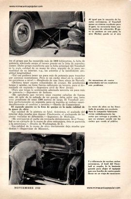 El Vauxhall Victor 1958 - Noviembre 1958