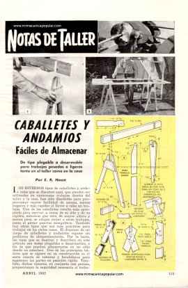 Caballetes y Andamios Fáciles de Almacenar - Abril 1952